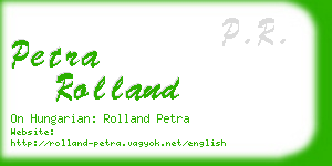 petra rolland business card